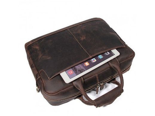 Мужская кожаная сумка для ноутбука Tiding Bag t1019RA черный