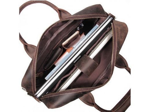 Мужская кожаная сумка для ноутбука Tiding Bag t1019RA черный