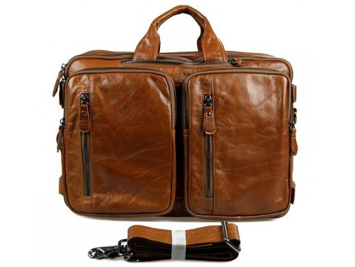 Мужская кожаная сумка-рюкзак Jasper&Maine 7014B коричневый