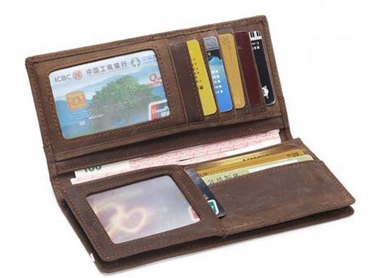 Мужское кожаное портмоне Tiding Bag 8059R коричневый