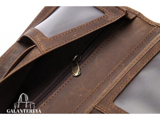 Мужское кожаное портмоне Tiding Bag 8059R коричневый