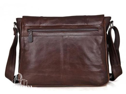 Мужской кожаный коричневый мессенджер Tiding Bag 7338C