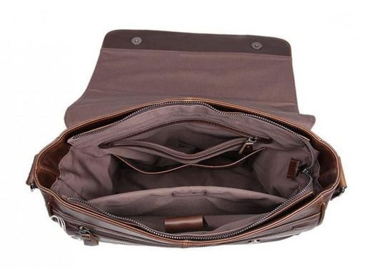 Мужской кожаный коричневый мессенджер Tiding Bag 7338C
