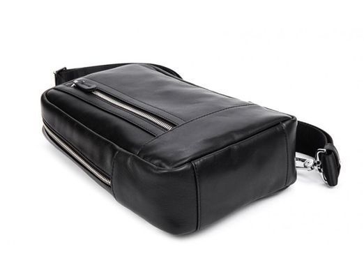 Мужской кожаный черный мессенджер Tiding Bag B3-1725A