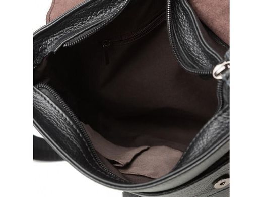 Чоловічий шкіряний чорний месенджер Tiding Bag M38-1713A