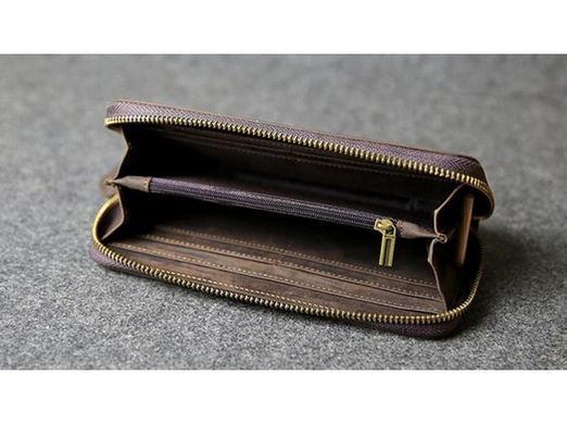 Мужской кожаный коричневый клатч Tiding Bag t4007
