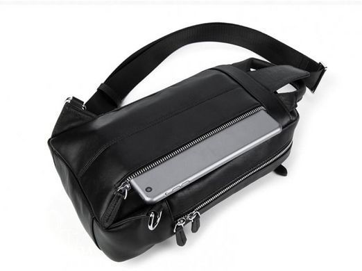 Мужской кожаный черный мессенджер Tiding Bag B3-1725A