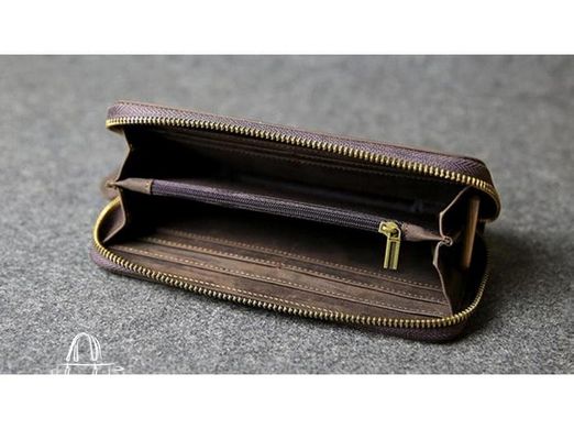 Мужской кожаный коричневый клатч Tiding Bag t4007