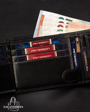 Кошелек мужской кожаный Peterson PTN WL-0305L-COM