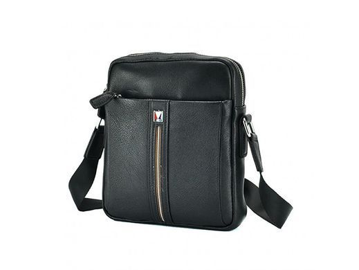 Мужской кожаный мессенджер Tiding Bag NA50-5040A черный