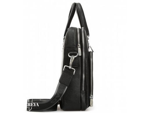 Мужская кожаная сумка для ноутбука Royal Bag RB-021A черный