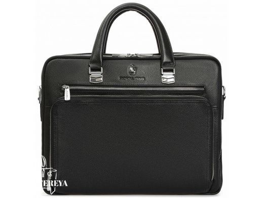 Мужская кожаная сумка для ноутбука Royal Bag RB-021A черный