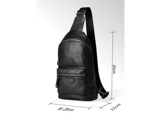 Мужской кожаный черный мессенджер Tiding Bag B3-1992A