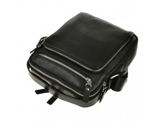 Мужской кожаный черный мессенджер Tiding Bag M5608-1A