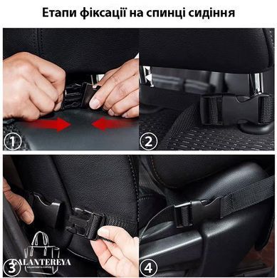 Органайзер на спинку автосиденья с карманами для планшета, воды, игрушек и аксессуаров CSSB-A-BLACK