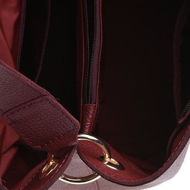 Жіноча шкіряна сумка Ricco Grande 1L916-burgundy бордовий