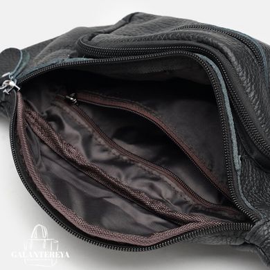 Сумка на пояс мужская кожаная Borsa Leather K101-black