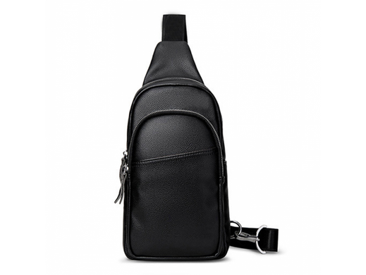 Мужской кожаный рюкзак Tiding Bag A25-5021A черный