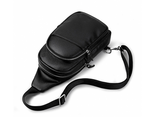 Мужской кожаный рюкзак Tiding Bag A25-5021A черный