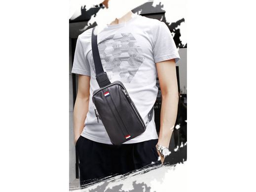 Слинг через плечо мужской кожаный Tiding Bag A25F-6616A