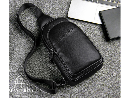 Мужской кожаный рюкзак Tiding Bag A25-5021A черный