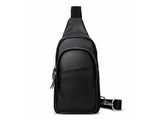 Мужской кожаный рюкзак Tiding Bag A25-5021A черный