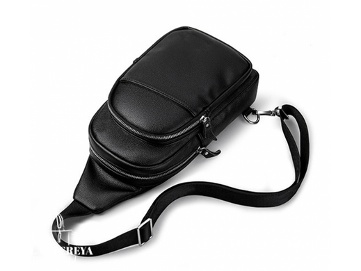 Мужской кожаный рюкзак Tiding Bag A25-5021A черный