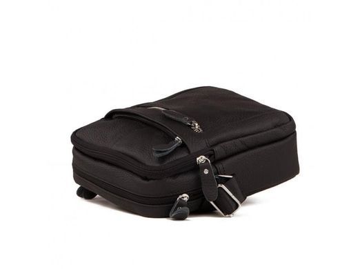 Чоловічий шкіряний чорний месенджер Tiding Bag M38-3922A