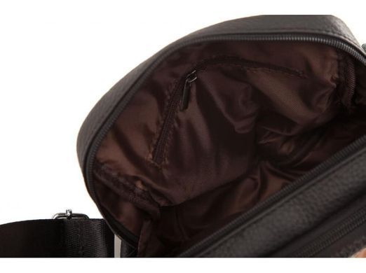 Чоловічий шкіряний чорний месенджер Tiding Bag M38-3922A