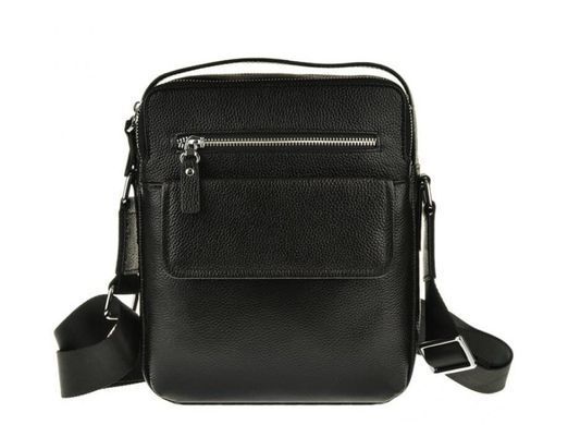 Чоловічий шкіряний чорний месенджер Tiding Bag M5609-1A