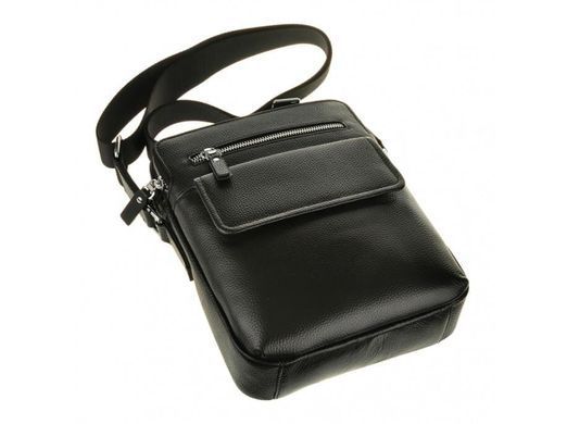 Чоловічий шкіряний чорний месенджер Tiding Bag M5609-1A