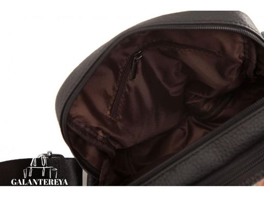 Мужской кожаный черный мессенджер Tiding Bag M38-3922