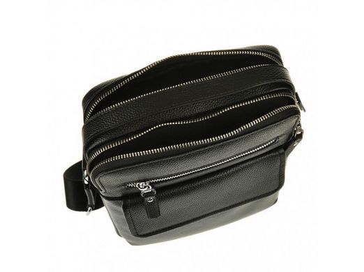 Мужской кожаный черный мессенджер Tiding Bag M5609-1A