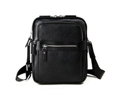 Мужской кожаный черный мессенджер Tiding Bag M5610A