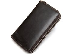 Мужской кожаный коричневый клатч Tiding Bag 8025C