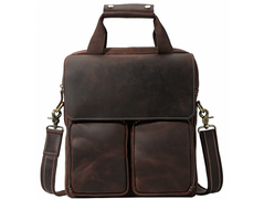 Чоловічий шкіряний месенджер Tiding Bag t1072 коричневий