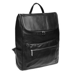 Мужской кожаный рюкзак Borsa Leather k168008-black черный