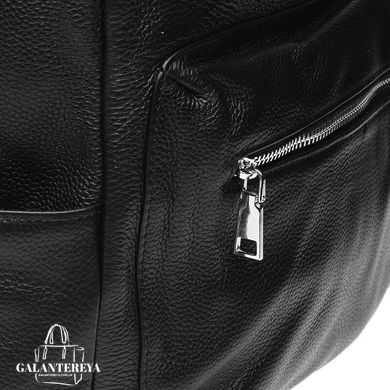 Мужской кожаный рюкзак Borsa Leather k168008-black черный