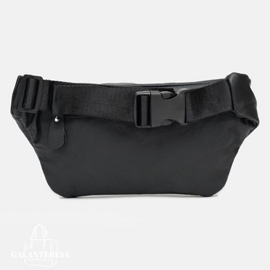 Сумка на пояс мужская кожаная Borsa Leather K102-black