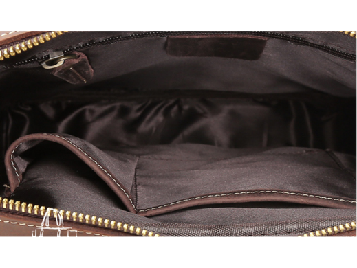 Мужской кожаный мессенджер Tiding Bag t1072 коричневый