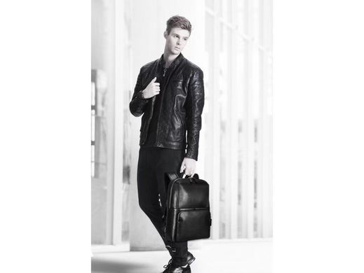 Мужской кожаный рюкзак Tiding Bag B3-103A черный
