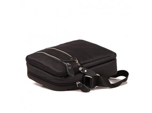 Мужской кожаный черный мессенджер Tiding Bag M38-3923