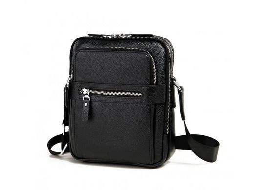 Мужской кожаный черный мессенджер Tiding Bag M5610A