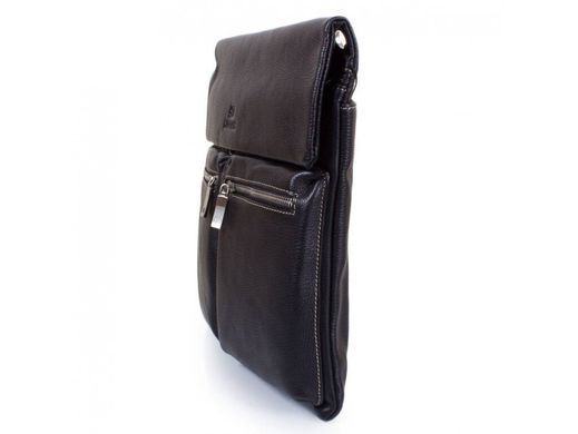 Мужской кожаный мессенджер Lareboss 8259-1 BLACK черный