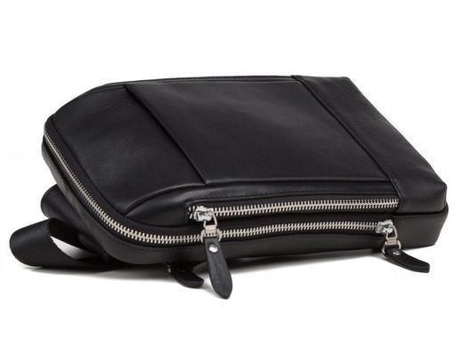 Чоловічий шкіряний рюкзак Tiding Bag B3-087A чорний
