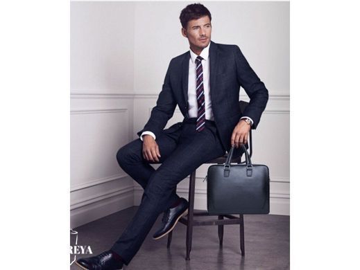 Мужская кожаная сумка для ноутбука Tiding Bag A25-9905A черный