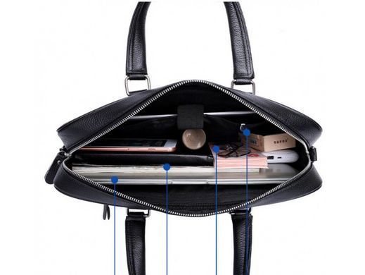 Мужская кожаная сумка для ноутбука Tiding Bag A25-9905A черный