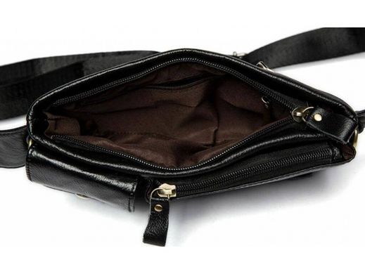 Мужская кожаная сумка на пояс Bexhill Bx9080A черный