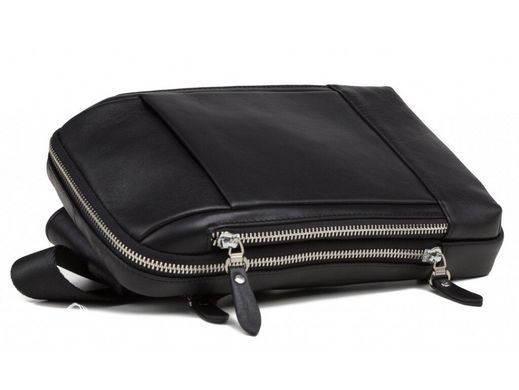 Мужской кожаный рюкзак Tiding Bag B3-087A черный