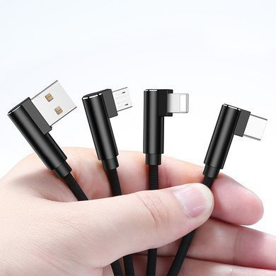 Кабель для заряджання універсальний 3 в 1 Lightning, microUSB, Type-C RAXFLY YXF20537
